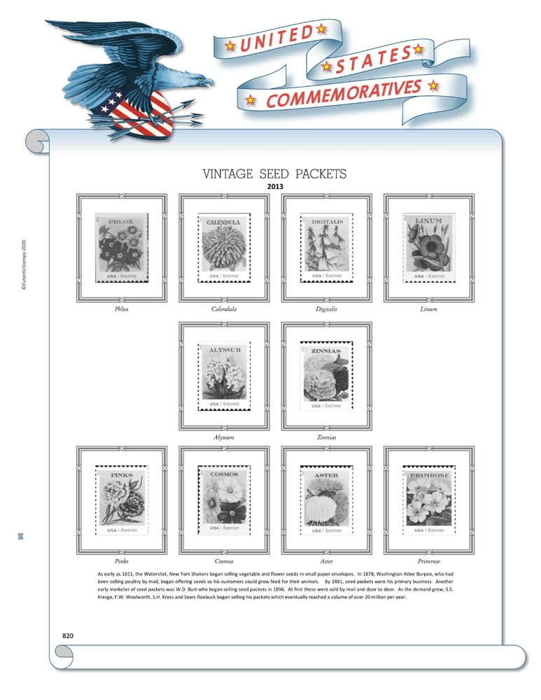 2013 U.S. Commemorative Singles COMPLETE Supplement (White Ace Alternative)