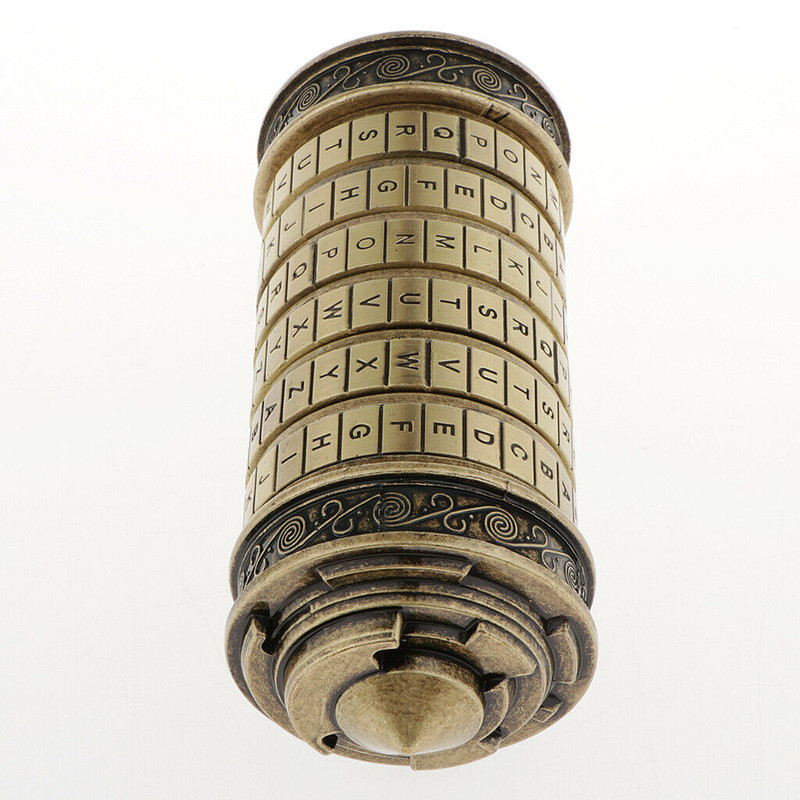 Pure Copper Da Vinci Code Lock Escape Password Props Creative Gift