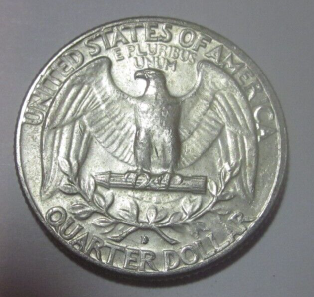 1964 D Washington Silver Quarter 90% Silver