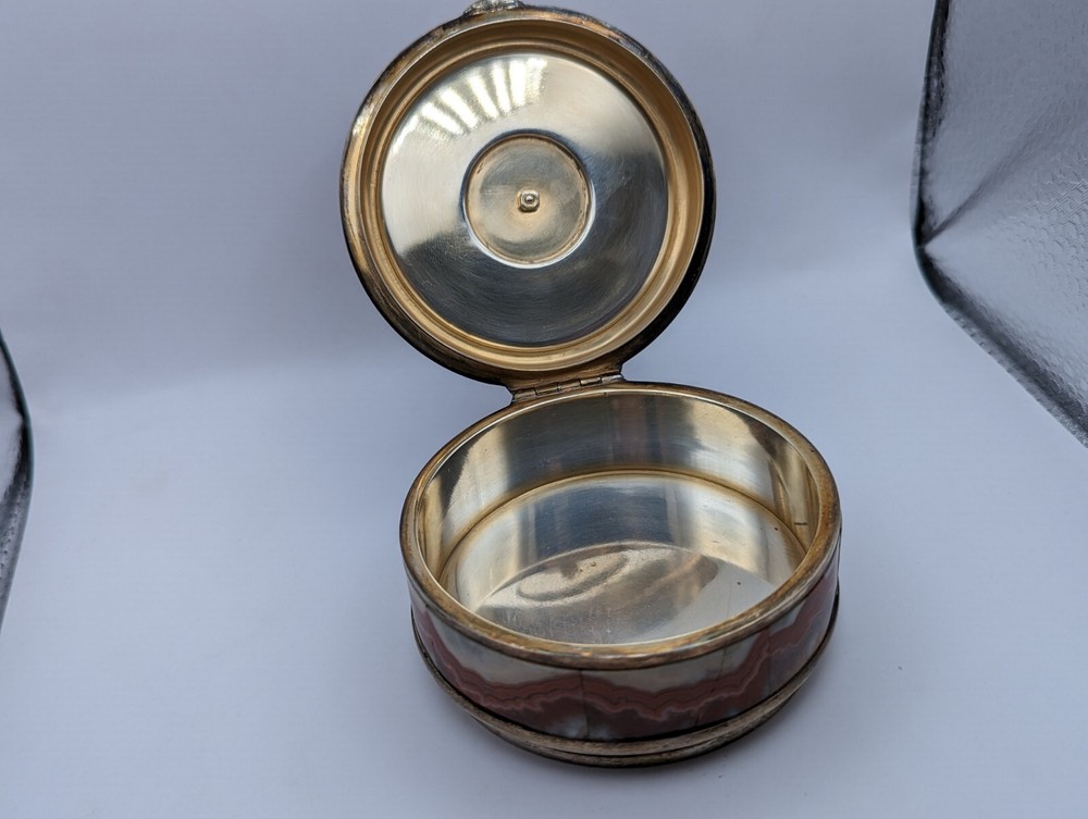 M.Mockel 800 Silver Pheasant Round Box