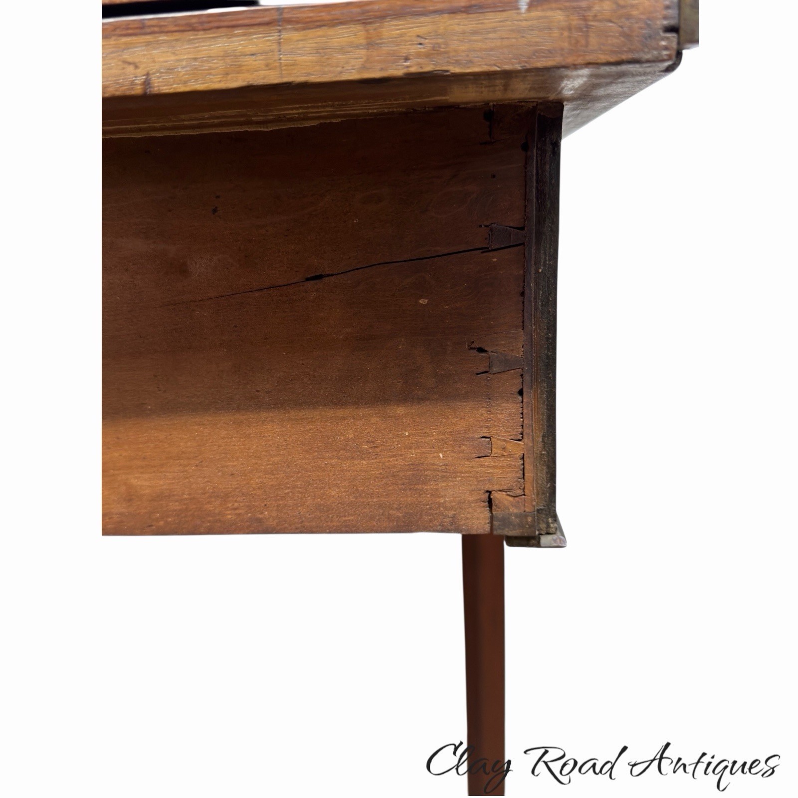 Antique PA chippendale 18th mahogany hall console card game table stand 1780