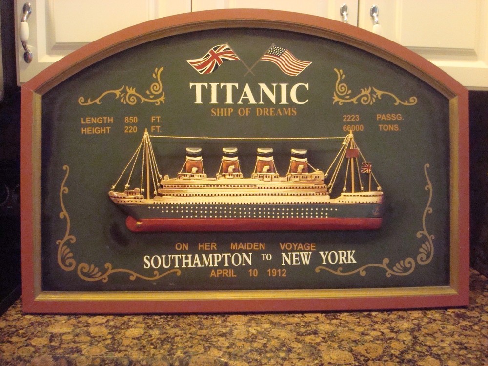 Large embossed 3-Dimensional Titanic Wall Plaque (#502)