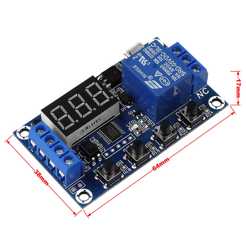 4Pcs DC 6-30V 1-Way Relay Module Power-off Trigger Delay Cycle Timer Switch US