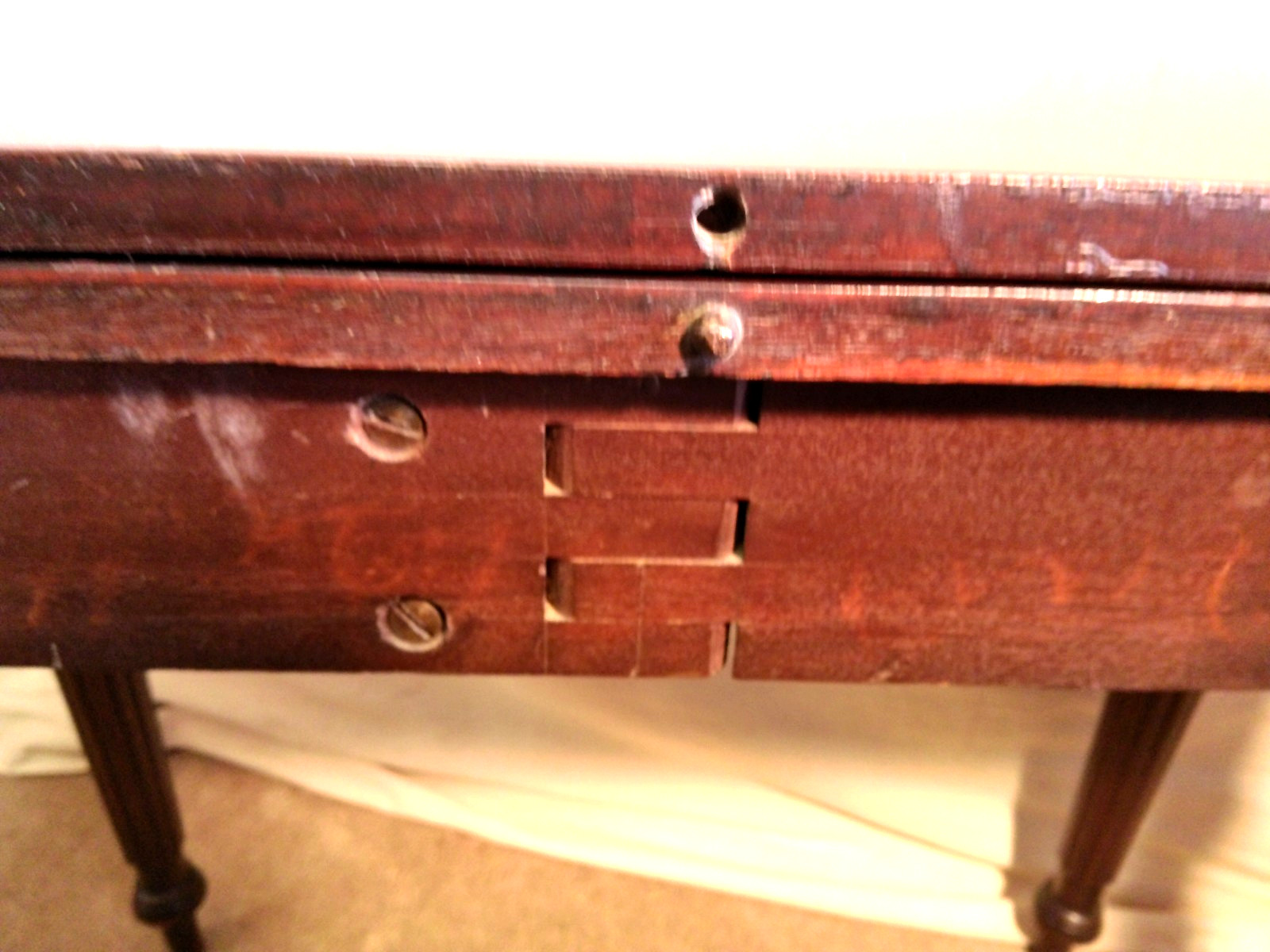 ANTIQUE 18th CENTURY MAHOGANY CARD TABLE ATTRIBUTED TO SAMUEL MCINTYRE~SALEM