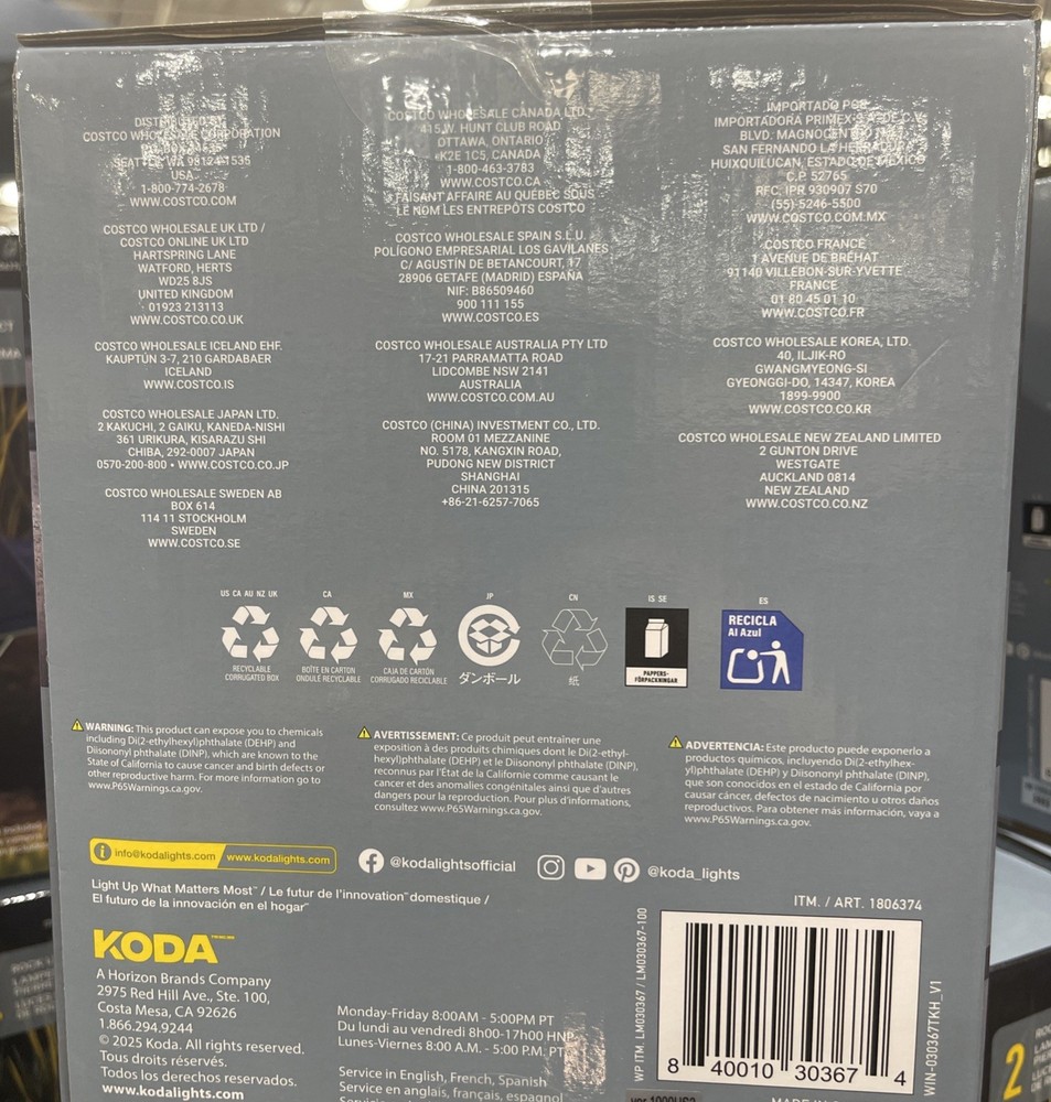 KODA Solar LED Rock Spotlight, 2-Pack