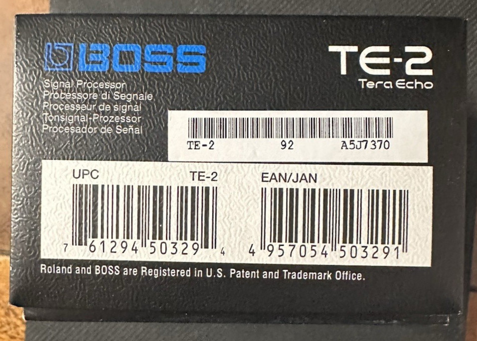 BOSS TE-2 Tera Echo Guitar Effects Pedal