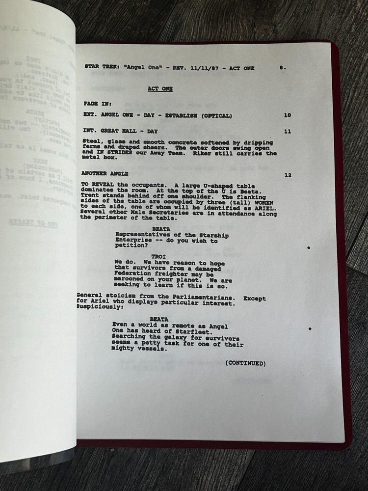 STAR TREK Script The Next Generation Angel One Revised Final Draft Nov 9 1987