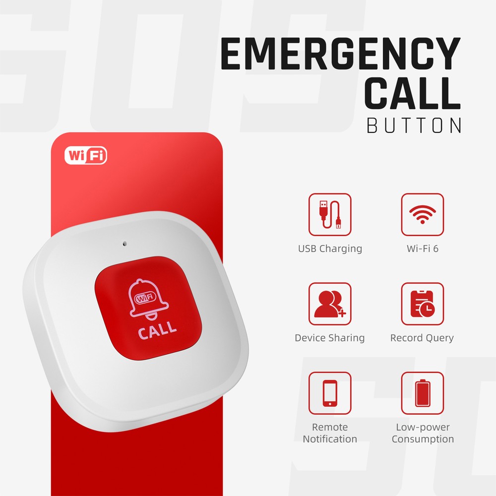 2.4G Portable Call Button Rechargeable S6O6