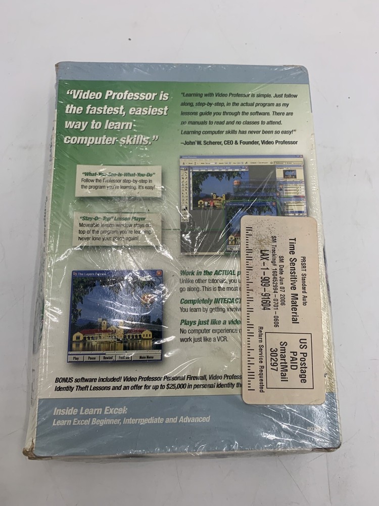 VIDEO PROFESSOR LEARN WORD PC CD-ROM BRAND NEW SEALED #A1