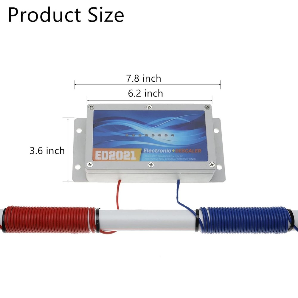 Electronic Water Descaler System, Reduces Limescale, Rust ED2021