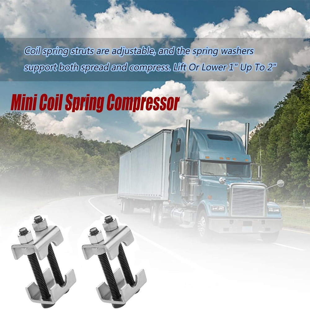 8PCS 2-Way Adjustable Spring Spacer Mini Coil Spring Compressor 1-2" Raise/Lower