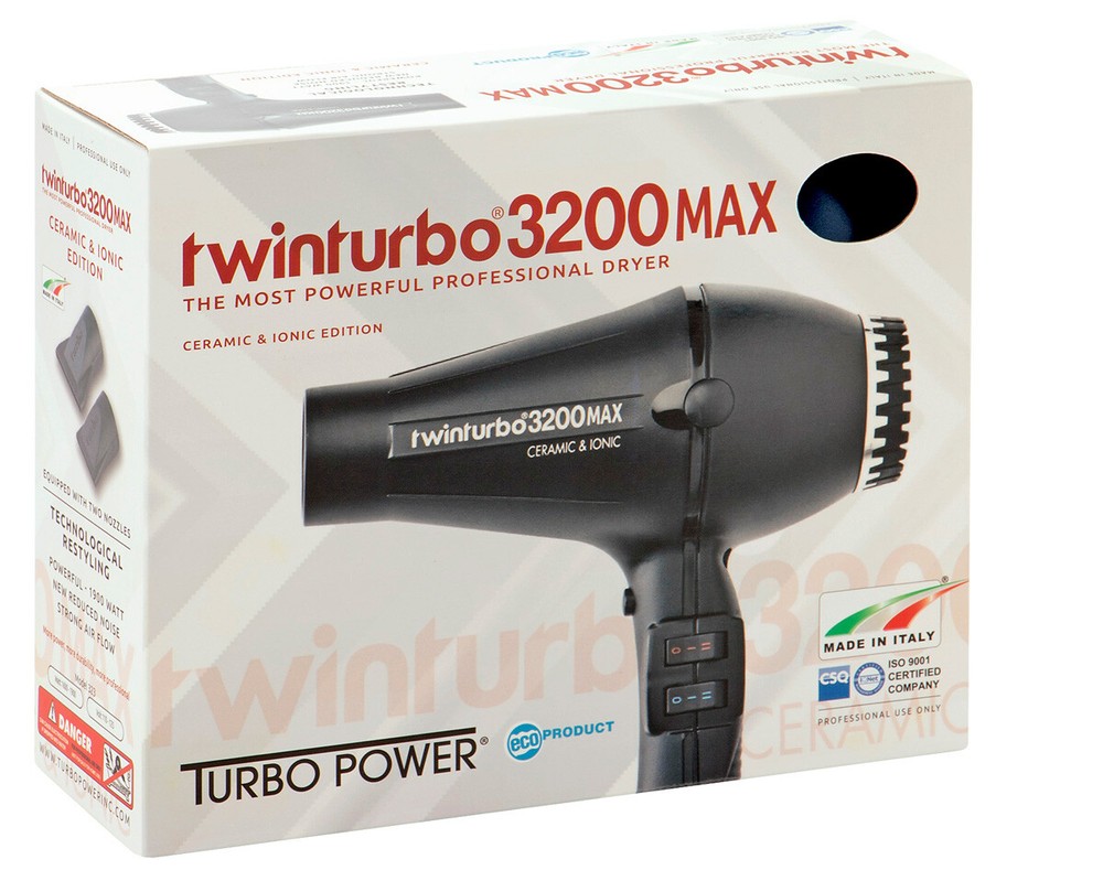 Turbo Power TwinTurbo 3200 MAX Ceramic Ionic | Black