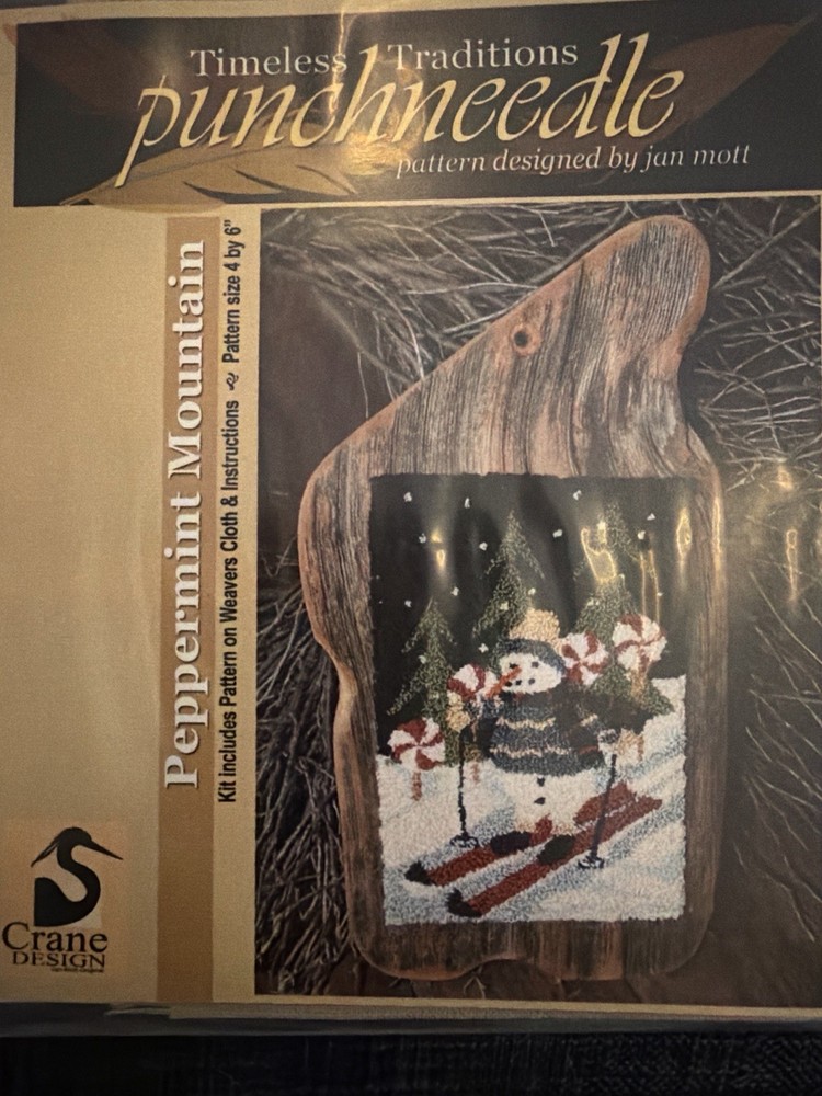 Jan Mott Peppermint Mountain Punchneedle Kit Timeless Traditions