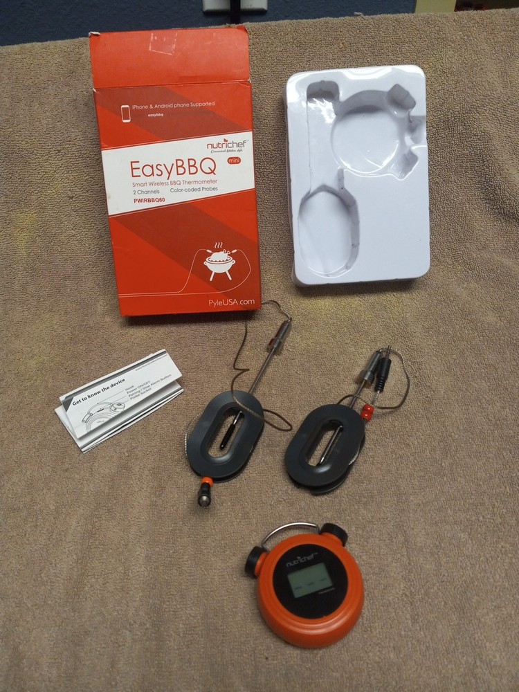 NutriChef PWIRBBQ60 Bluetooth Wireless BBQ Digital Thermometer