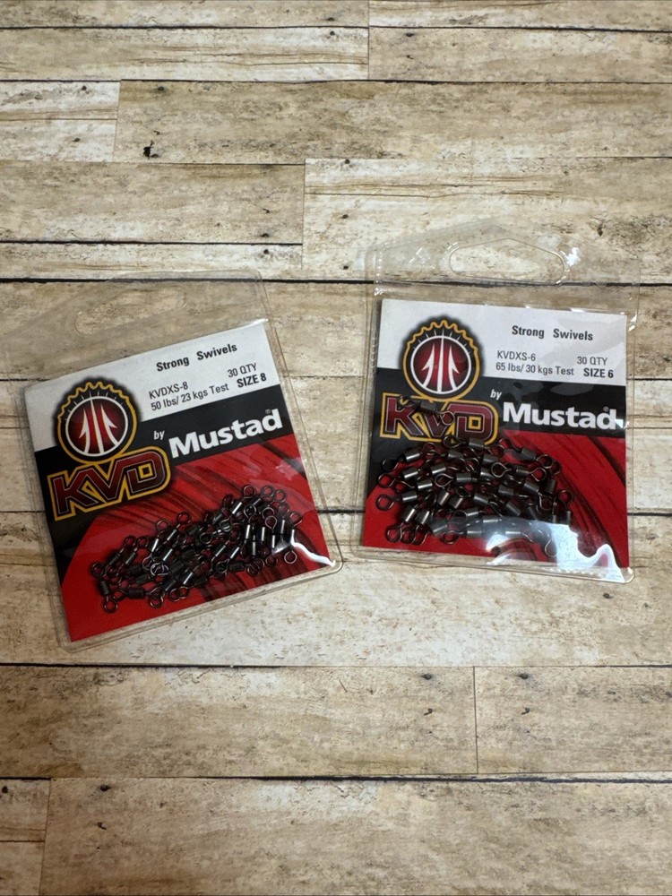 2 New KVD Strong Swivel By Mustard 50lbs 30 QTY
