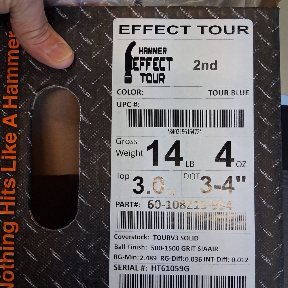 Hammer Effect Tour bowling ball 14 LB new in box #059