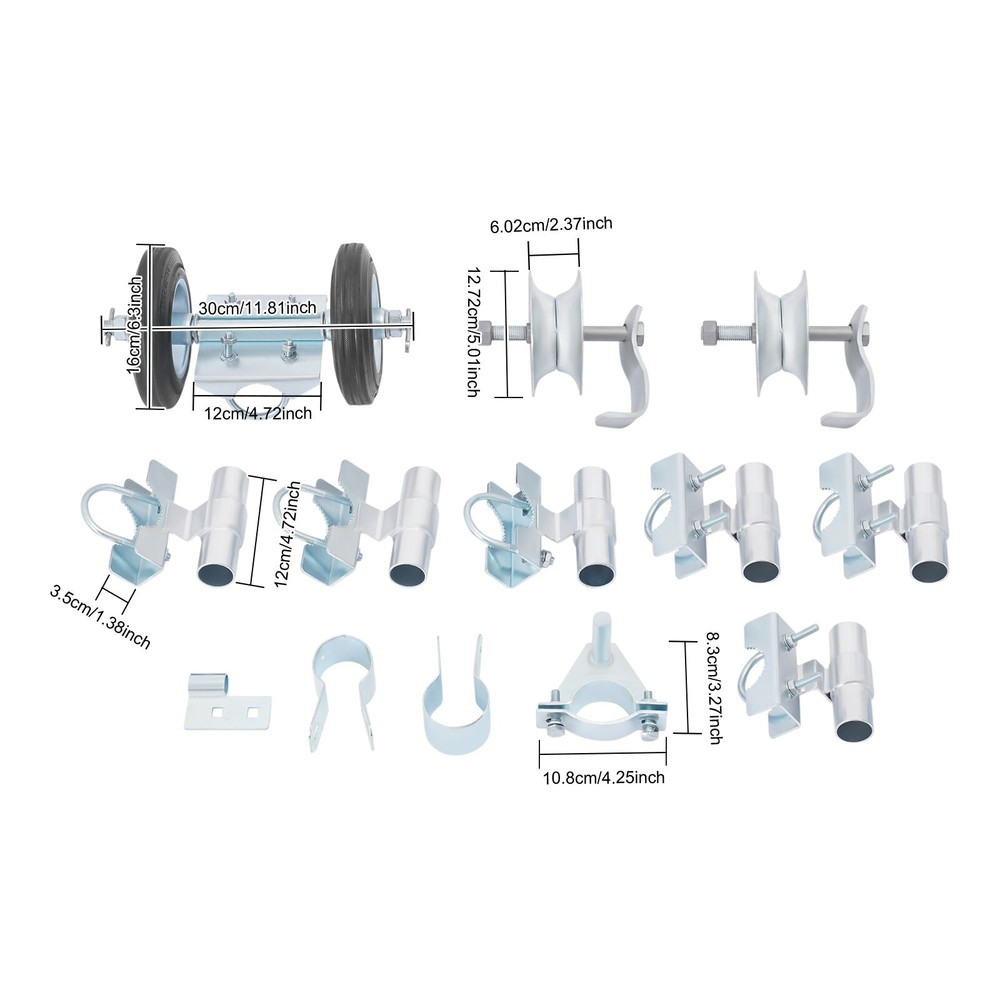 Rolling Gate Hardware Kit Heavy Duty Sliding Gate Rollers Wheels Kit for Shops