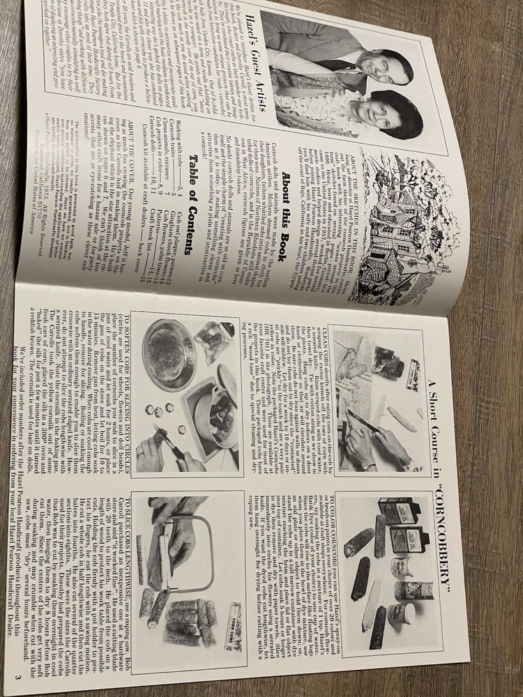 Creating With Corncobs Farm Toy Projects Instruction Pattern Design Booklet 1973