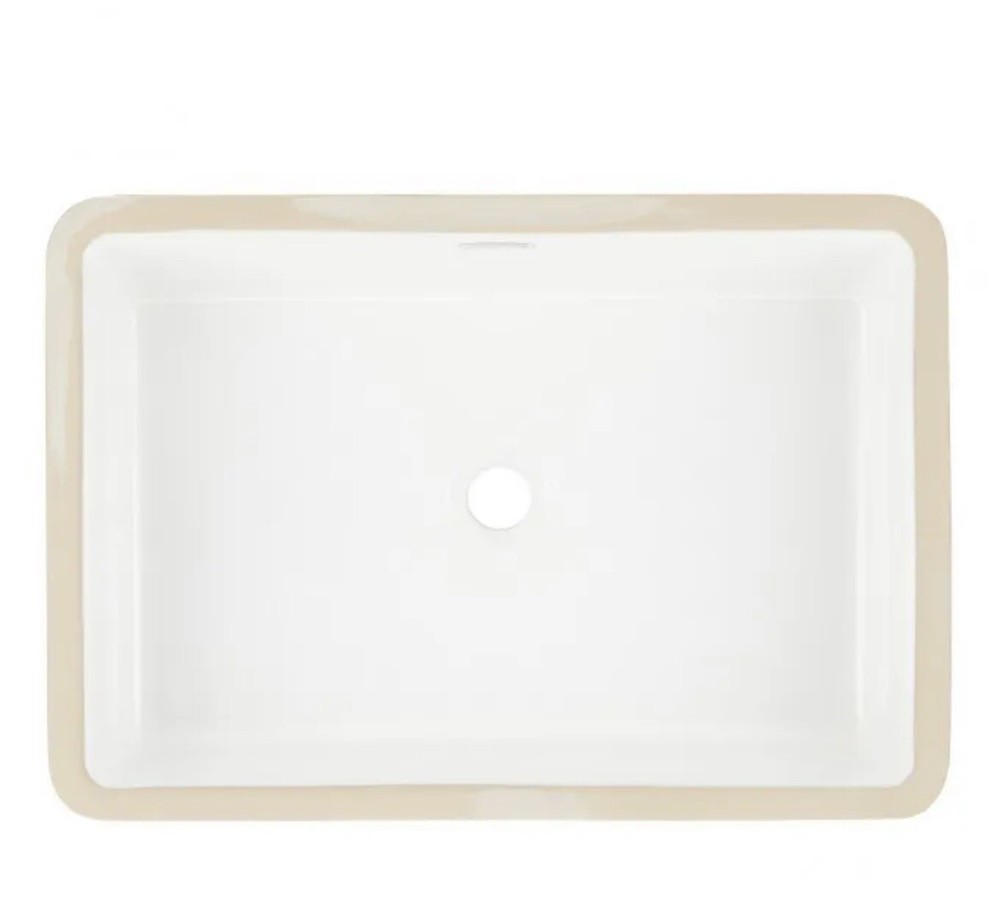 Signature Hardware Destin Rectangular 21”Porcelain Undercount Bathroom Sink
