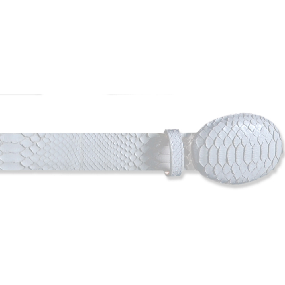 HANDMADE LOS ALTOS GENUINE WHITE PYTHON WESTERN COWBOY BELT