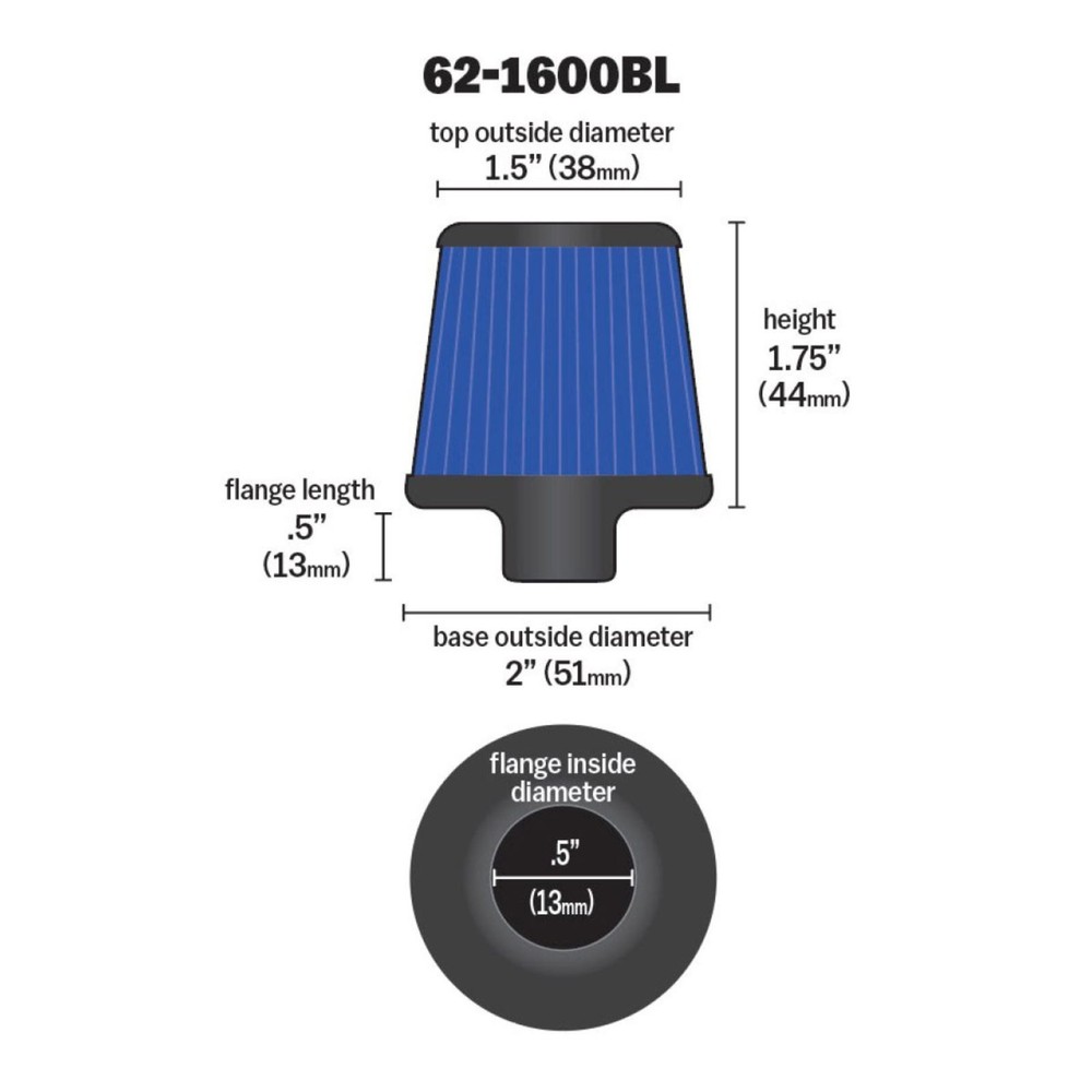 K&N Filters Vent Filter Blue 62-1600BL