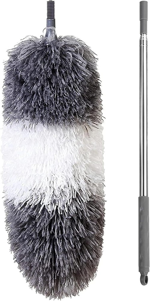 Microfiber Feather Duster with Extendable Pole and Bendable Head, 100" Telesc...