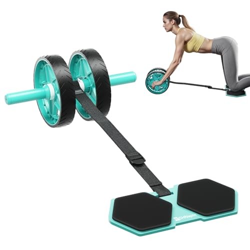 Double-Wheel Ab Roller for Core Training – Rebound Design with Adjustable Green