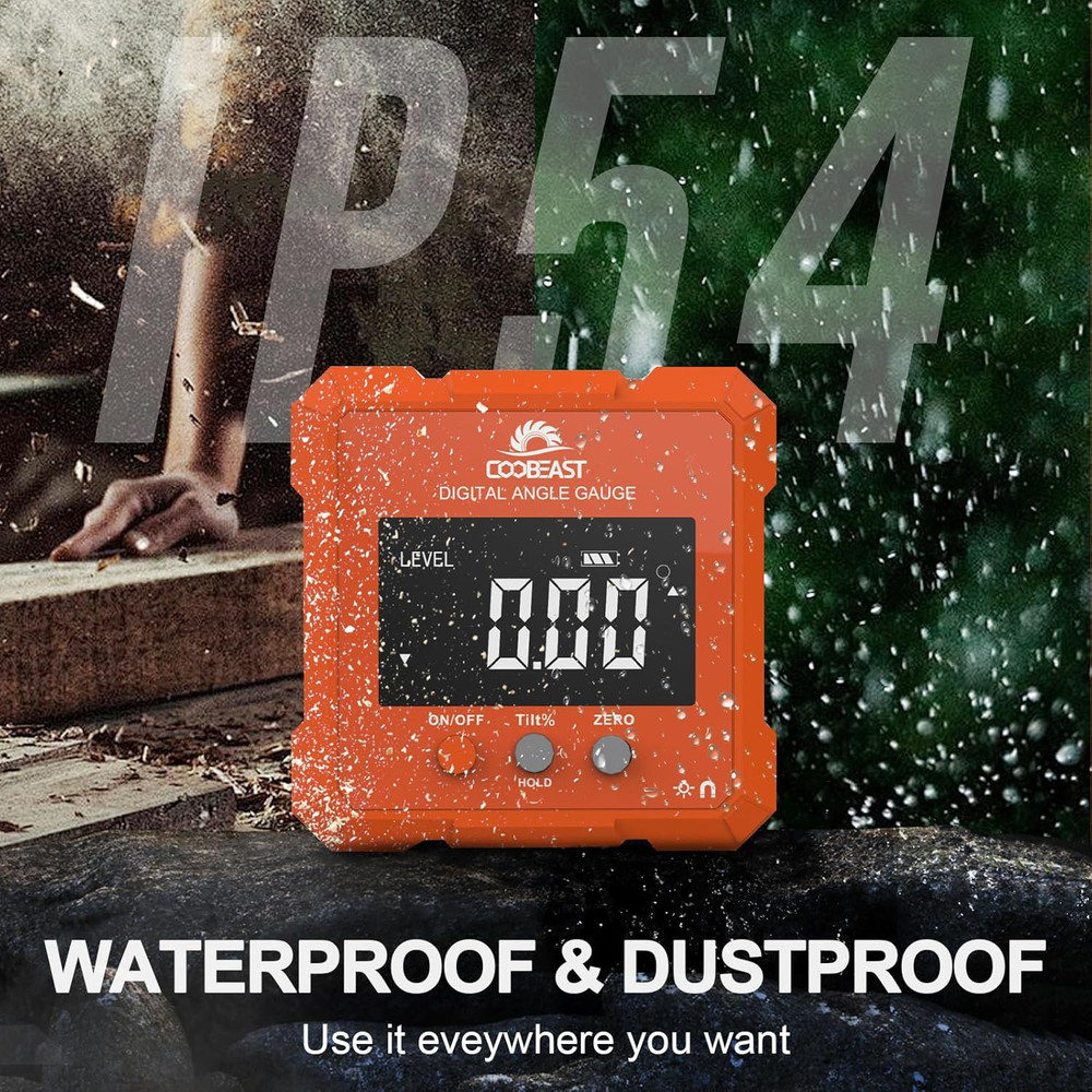 Digital Angle Finder Digital Level Angle Gauge with Backlight Magnetic Base Tool