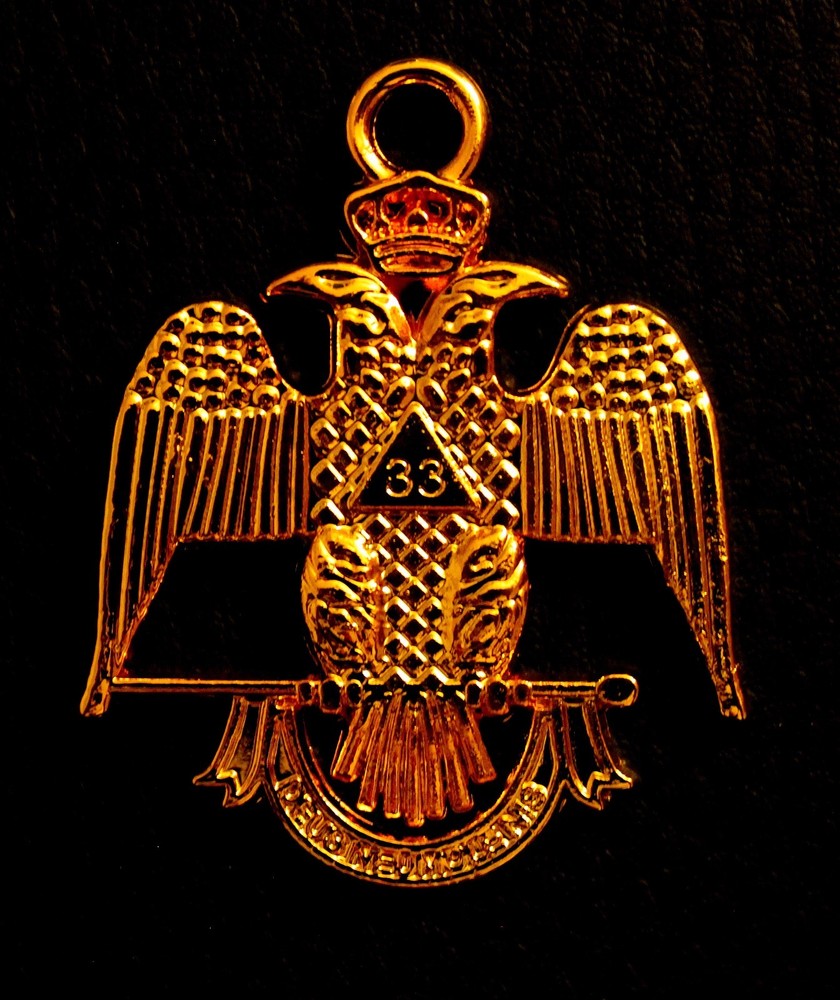 33rd 33 Degree Eagle Charm Large Pendant 1.75"