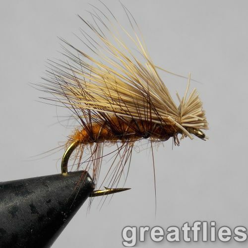 1 dozen (12) - Elk Hair Caddis - Brown