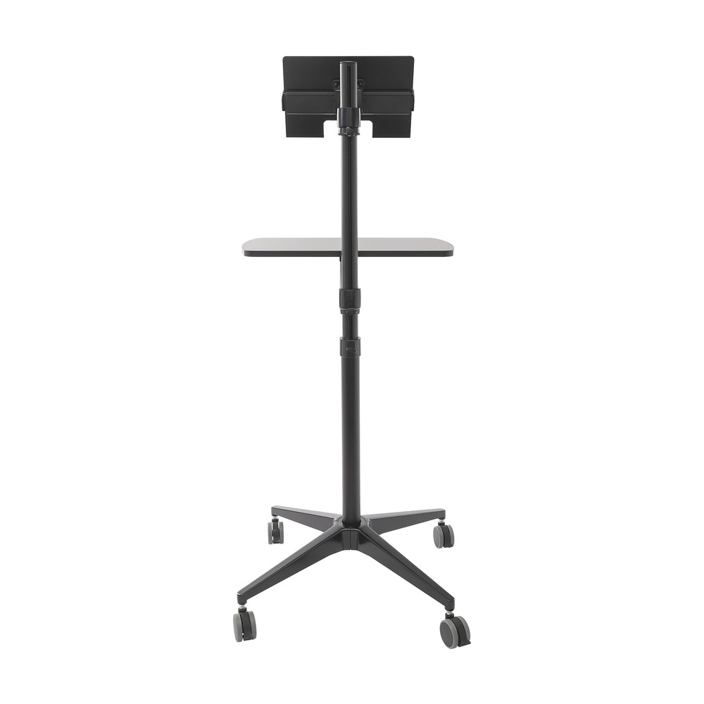 Portable Rolling Laptop Floor Standing Table Mobile Workstation Adjustable Hight