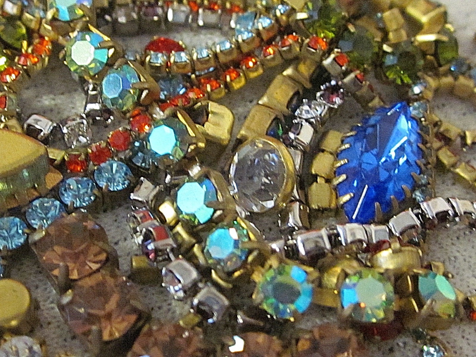 100% SWAROVSKI RHINESTONE CHAIN ROPE STRIPS SETTINGS LOT VTG NOS FINDINGS CRAFTS