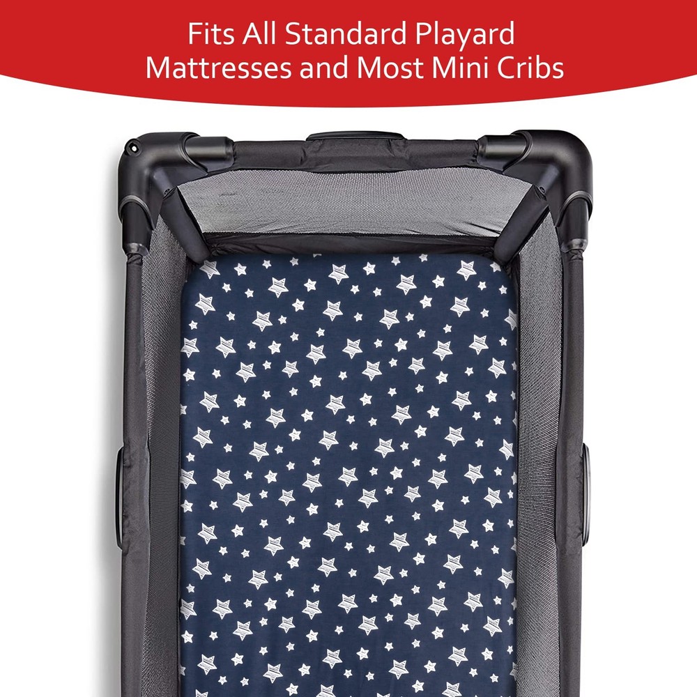 Pack and Play Sheets Boys, 4 Pack Mini Crib Sheets, Stretchy Pack and Play