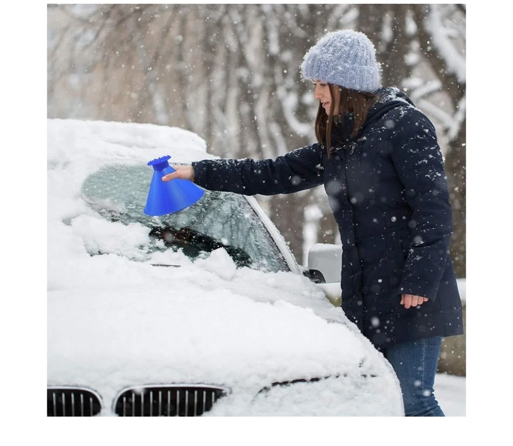 Magical Ice Scrapers for Car Windshield - 2 Pack Cone Magic Car Ice Scraper