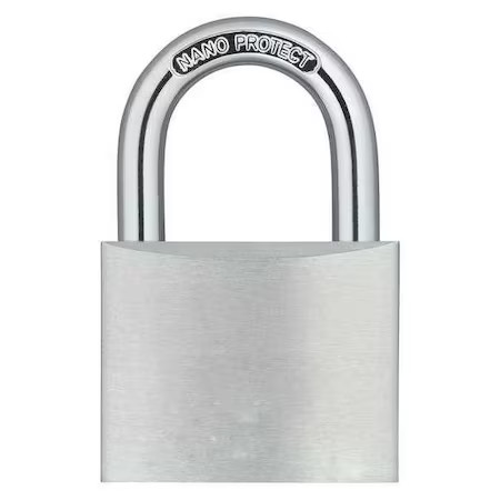 Padlock, Keyed Alike, Standard Shackle, Rectangular Aluminum Body, Hardened