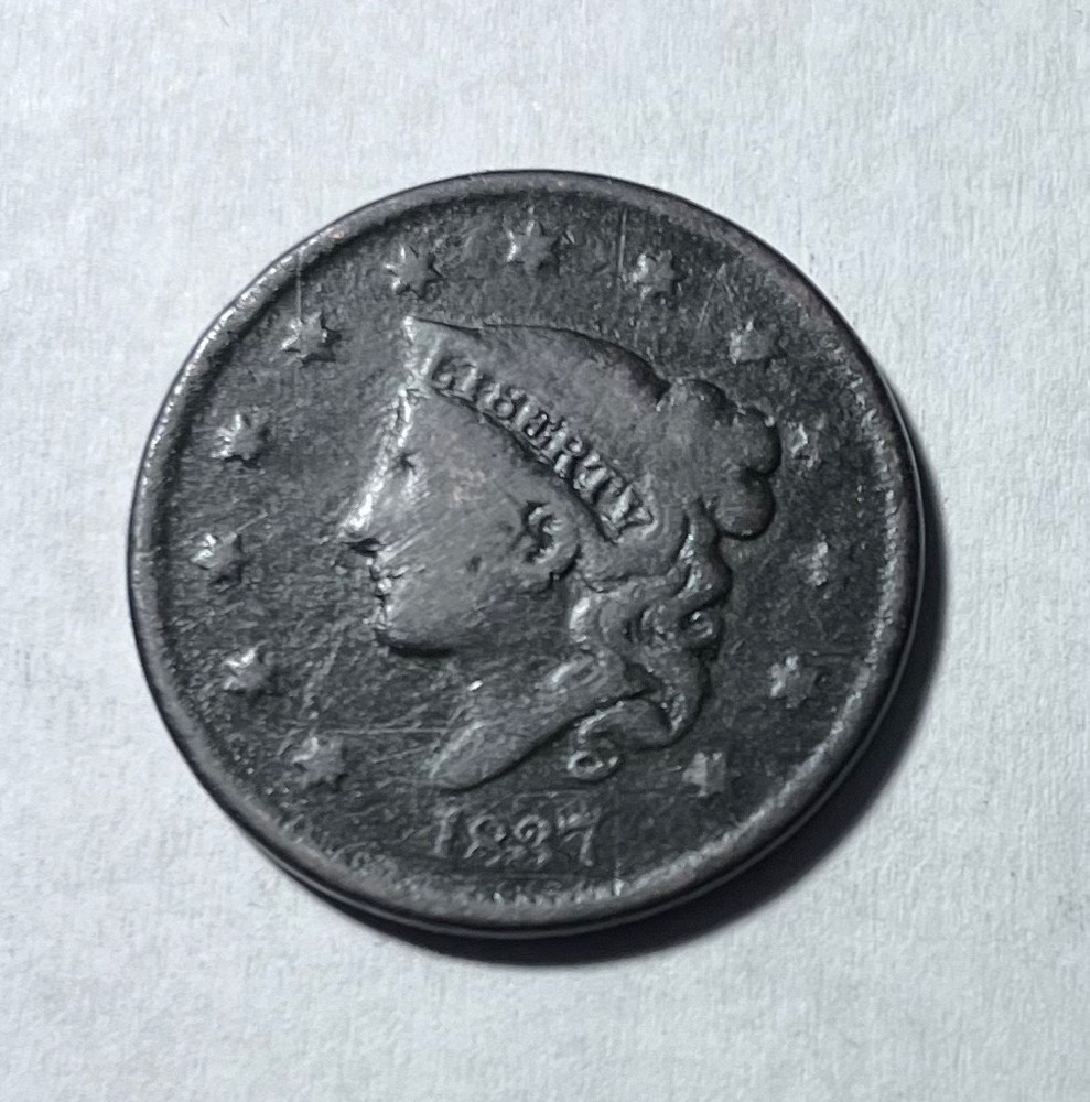 1837 coronet  large cent