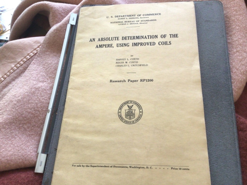 Absolute Determination of the Ampere, Using Improved Coils 1939