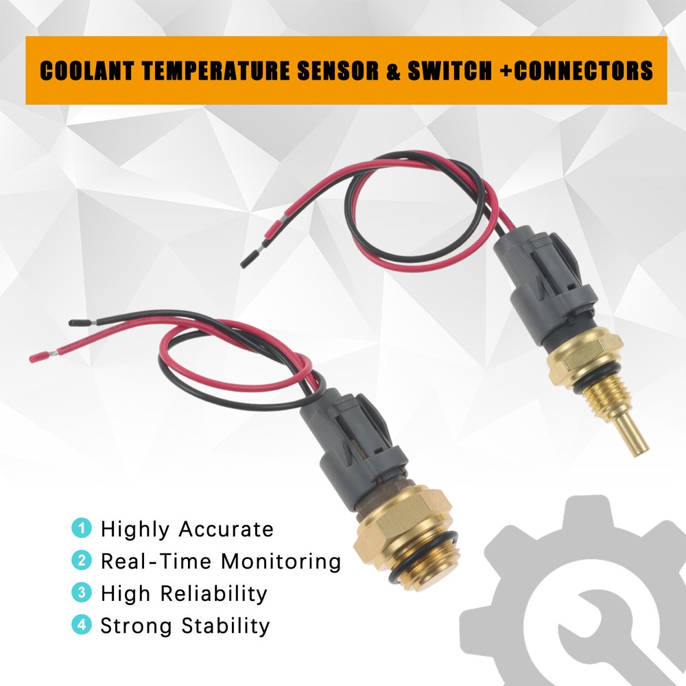 Cooling Fan Control Switch & Coolant Temperature Sensor w/ Wire Plug for CR-V