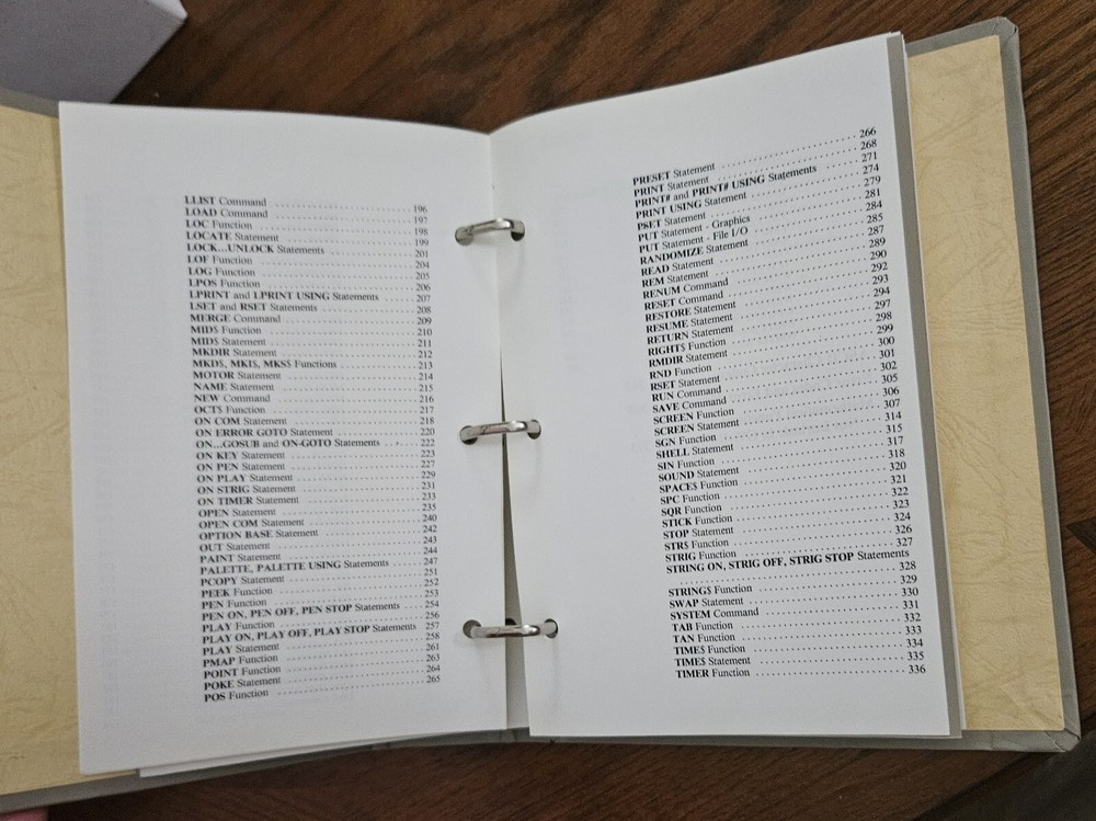 Hyundai Personal Computer Systems MS-DOS Version 3.2 Binder Book GW- Basic