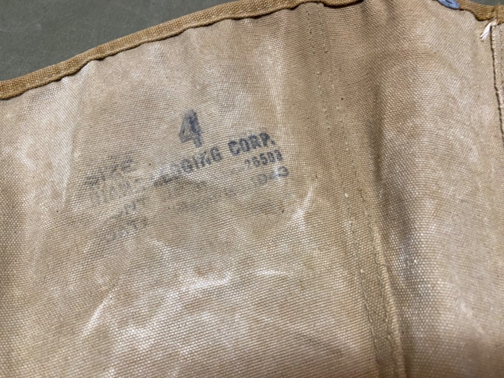 ORIGINAL WWII US USMC MARINE P1941 COMBAT FIELD LEGGINGS-SIZE 4, NAMED