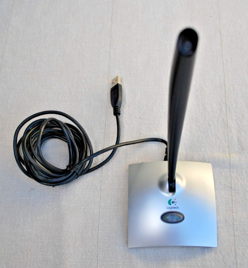 Logitech USB Desktop Microphone  Pivoting Noise Cancel PC or MAC Used- TESTED