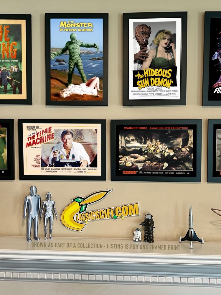 Time Machine 1960 Rod Taylor Controls Scene Framed Sci Fi Print