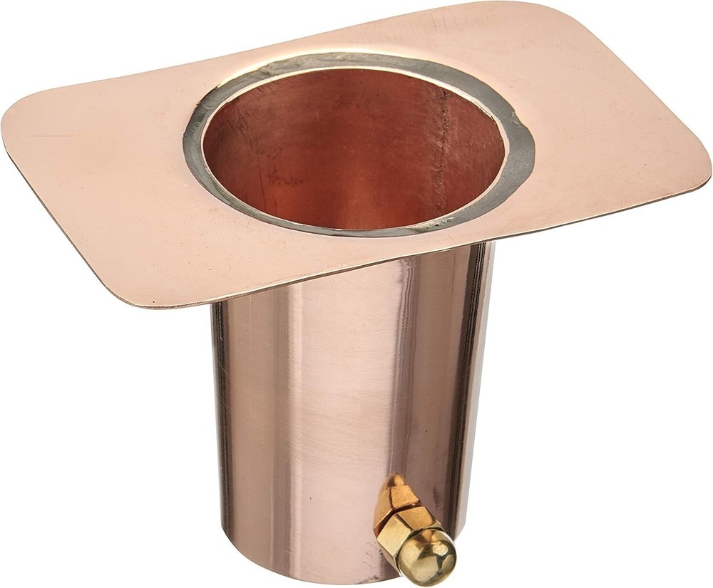 Universal Copper Gutter Clip Funnel - Quick Install Rain Chain Adapter