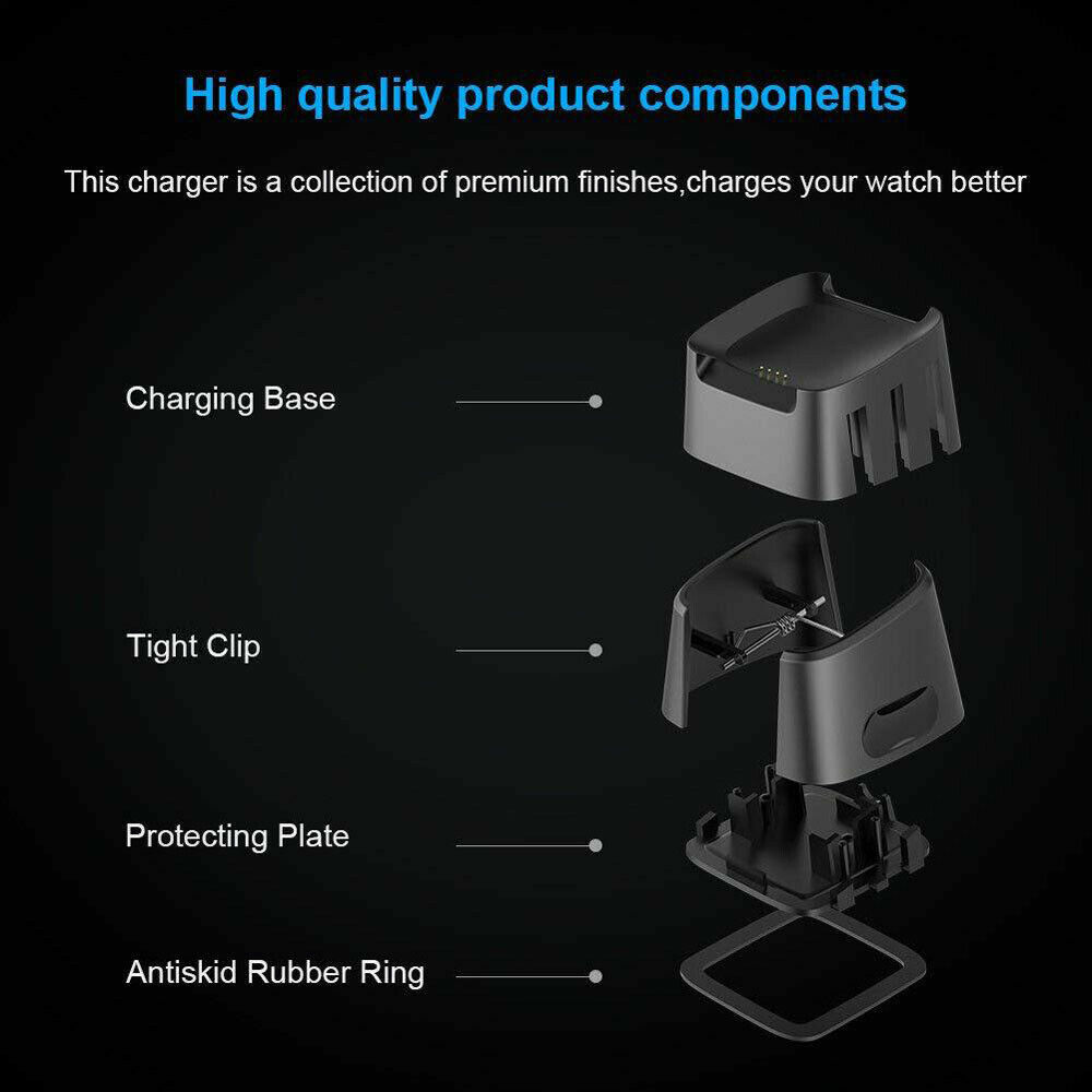 For Fitbit Versa / Versa Lite / Versa 2 USB Charger Charging Power Dock Cradle