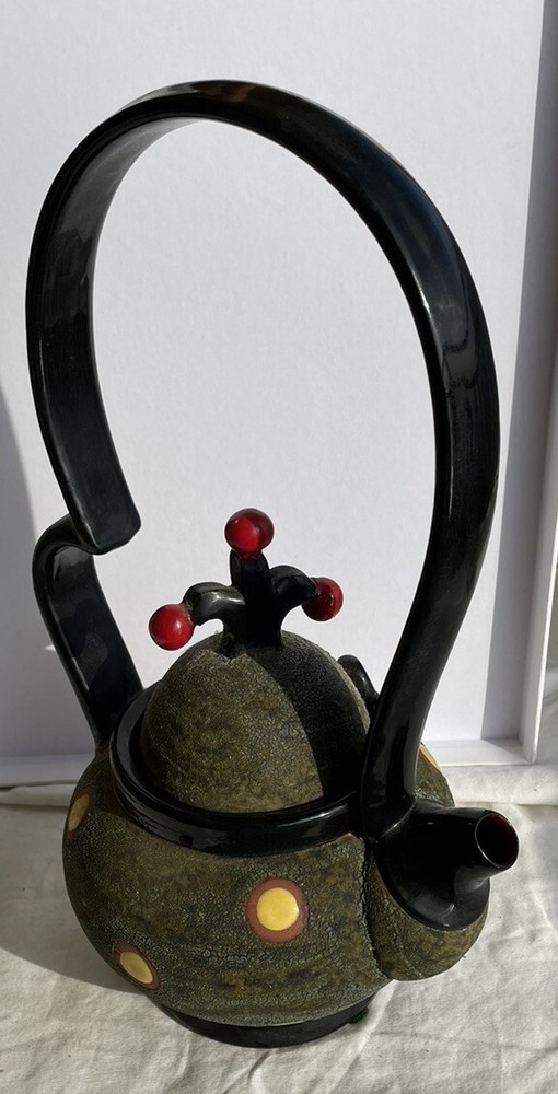 Signed Quite Unique Ceramic Studio Pottery Tea Caddle 13’