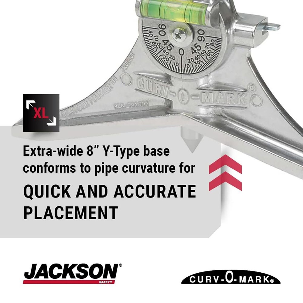 Jackson Safety Pipe Marker Centering Tool - Standard 8" Y-Type Head measures ...