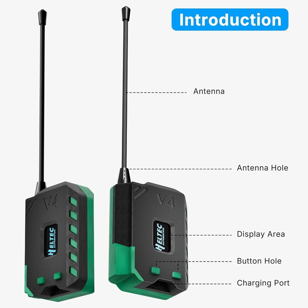 3000mAh Battery & Durable Case for Heltec V4 Development: Ideal for Prototyping