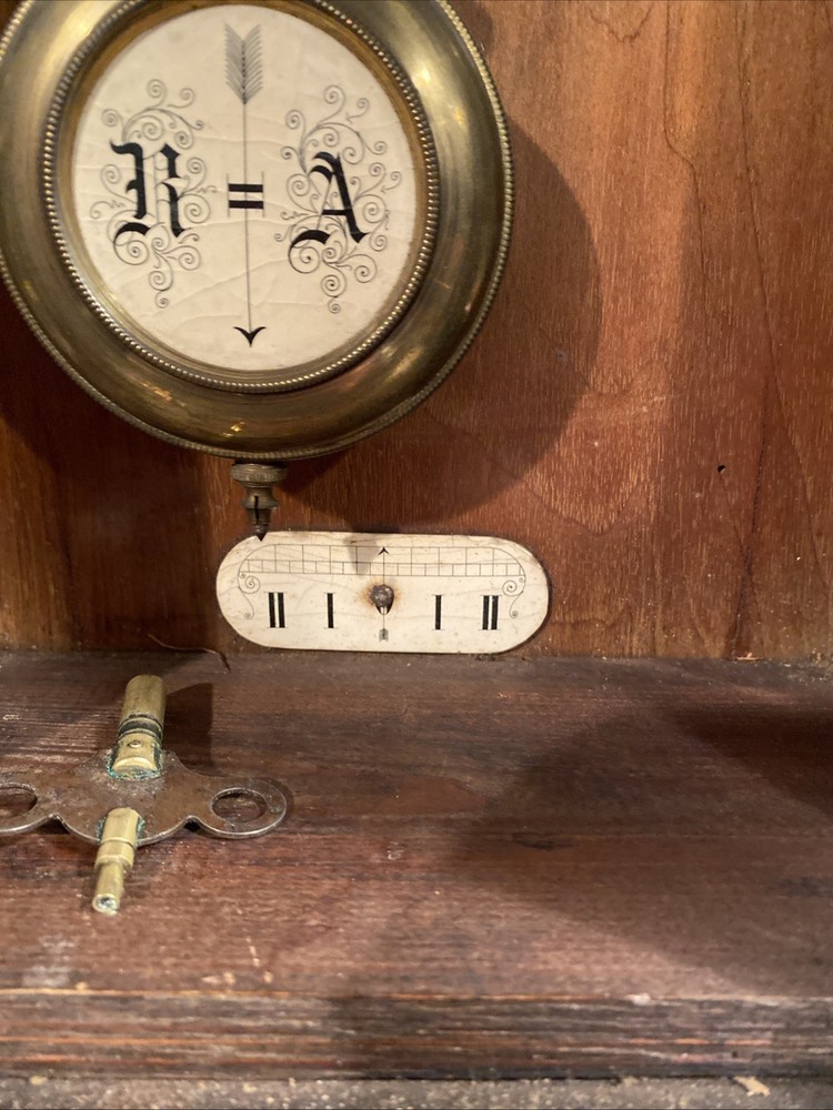 Antique Junghans German Large Solid Wood Wall Clock