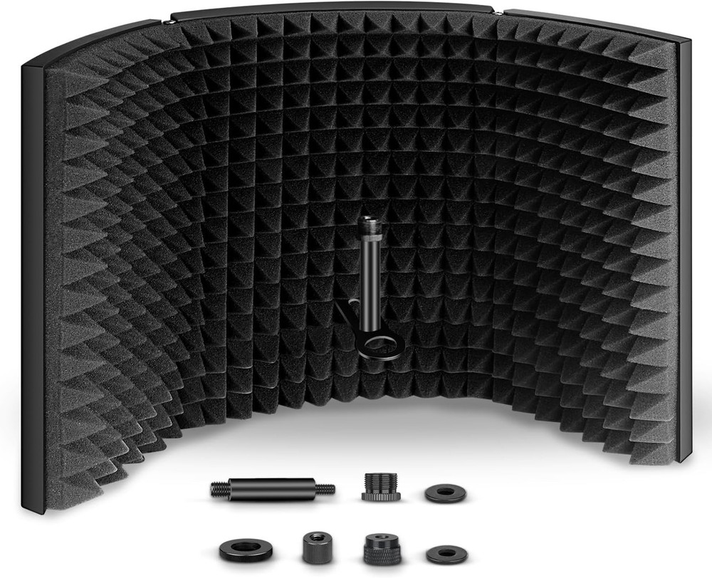 Professional Studio Isolation Shield with Adjustable Design for Clear Recordings