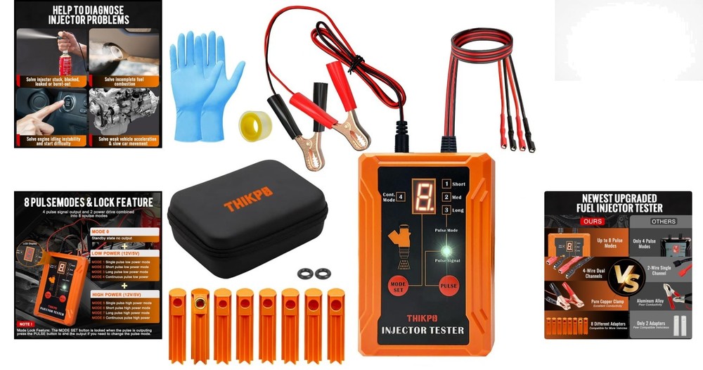 Professional Injector Tester & Cleaner Set: 2 Injectors Simultaneously & Safe
